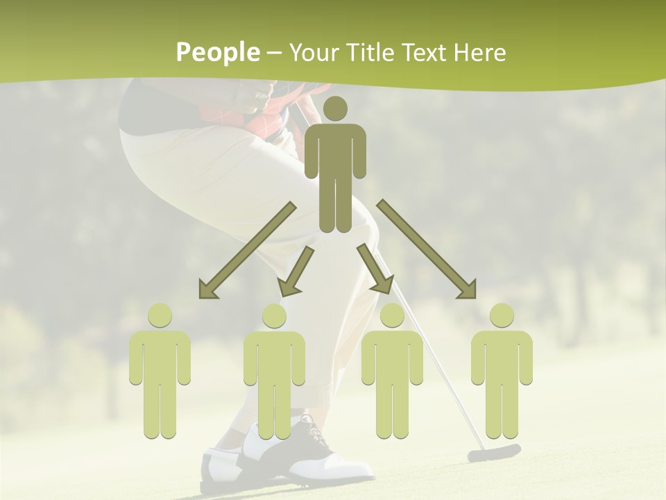 Woman Playing A Game Of Golf PowerPoint Template