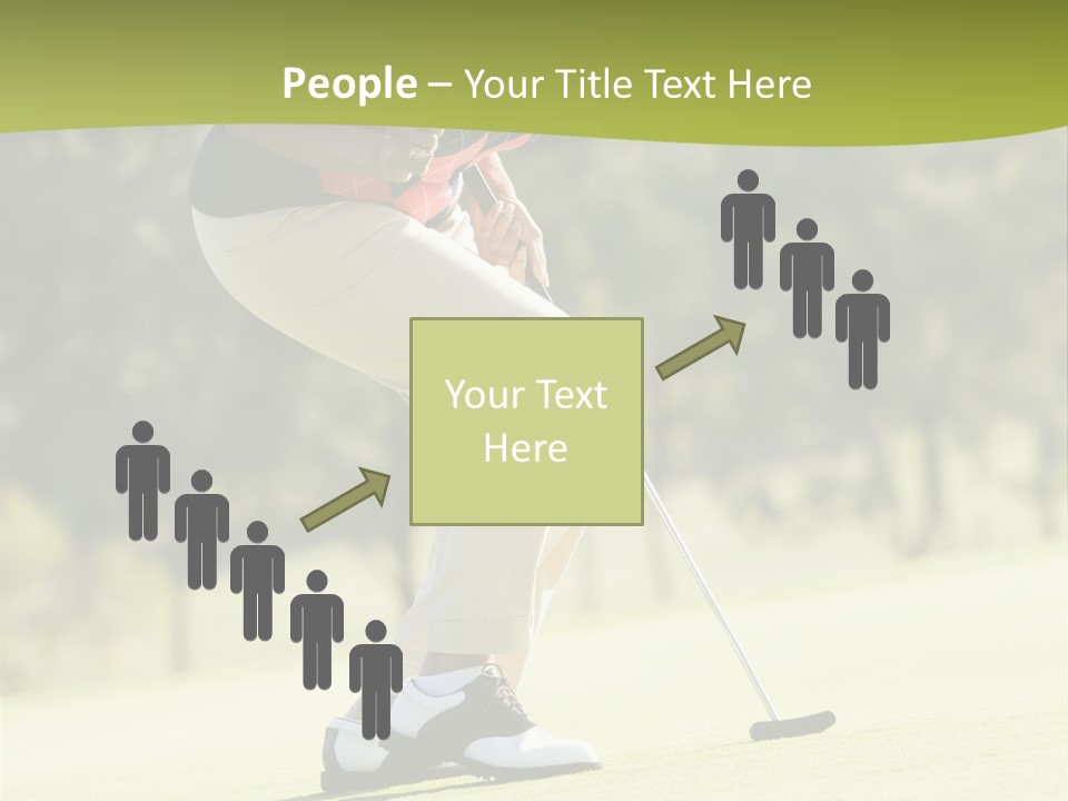Woman Playing A Game Of Golf PowerPoint Template