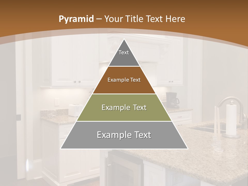 Opulent White Kitchen With Granite Countertops And Wine Fridge PowerPoint Template