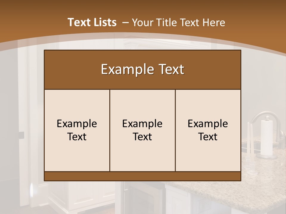 Opulent White Kitchen With Granite Countertops And Wine Fridge PowerPoint Template