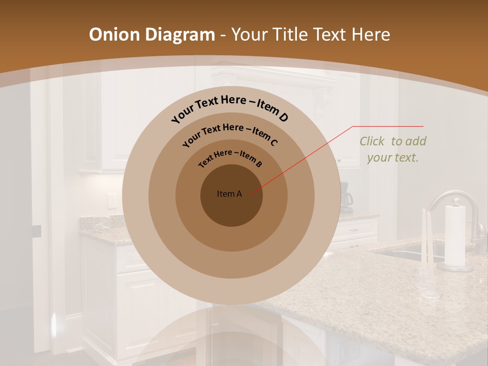 Opulent White Kitchen With Granite Countertops And Wine Fridge PowerPoint Template