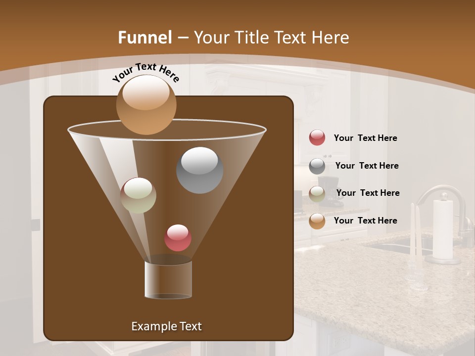 Opulent White Kitchen With Granite Countertops And Wine Fridge PowerPoint Template