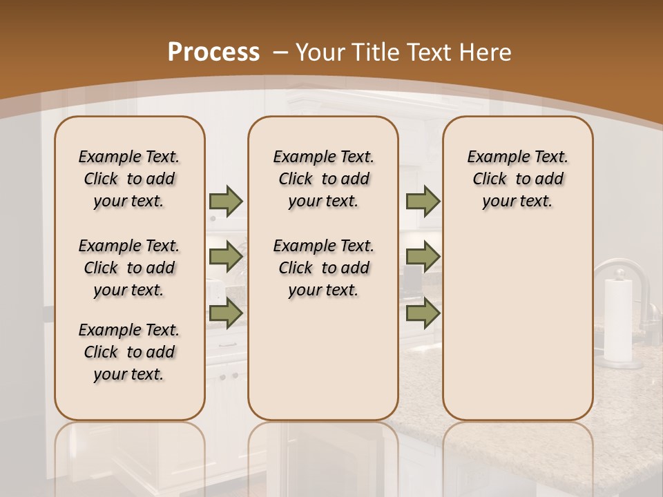 Opulent White Kitchen With Granite Countertops And Wine Fridge PowerPoint Template