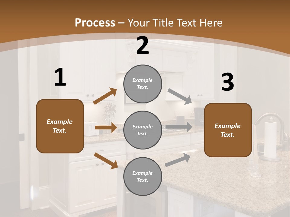 Opulent White Kitchen With Granite Countertops And Wine Fridge PowerPoint Template