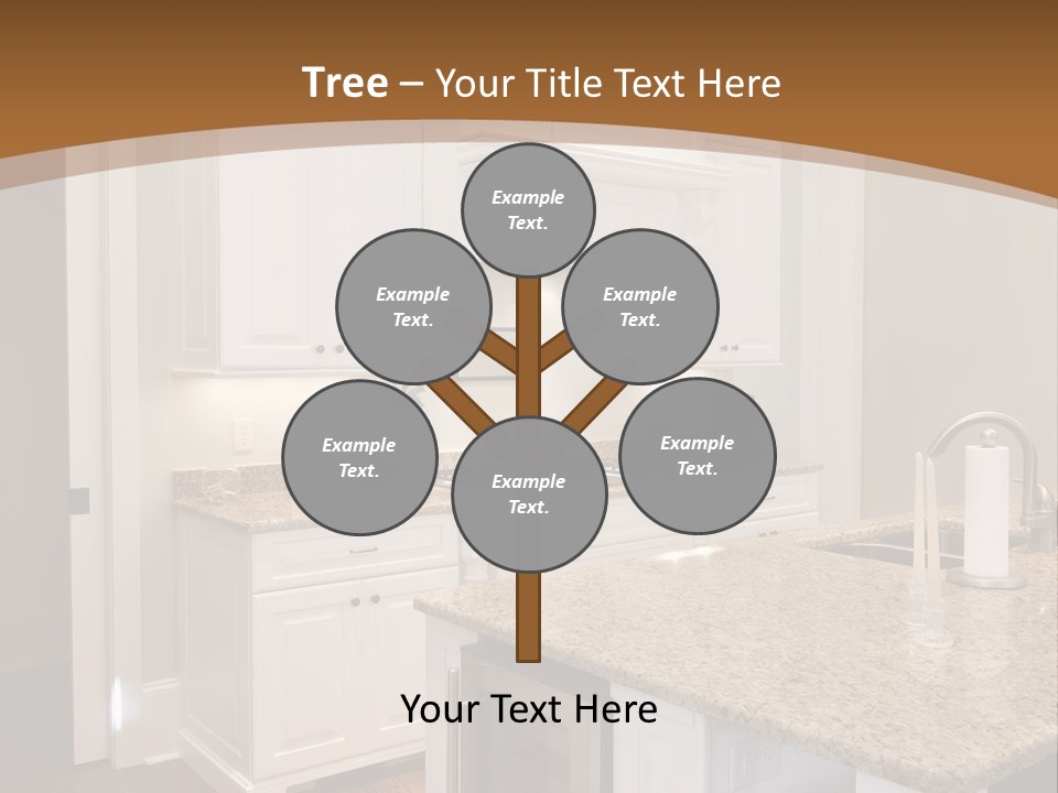 Opulent White Kitchen With Granite Countertops And Wine Fridge PowerPoint Template