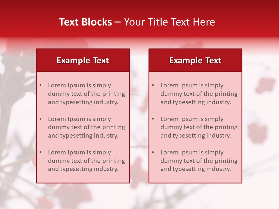 Close-Up Of Red Viburnum Berries Covered With Snow PowerPoint Template