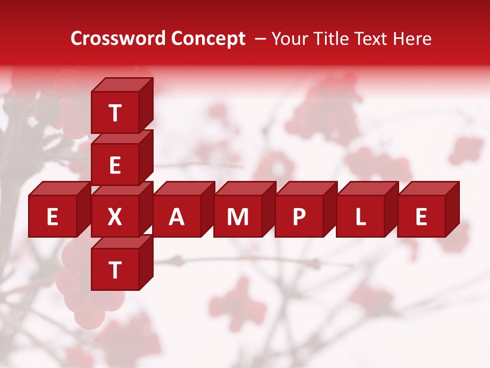 Close-Up Of Red Viburnum Berries Covered With Snow PowerPoint Template