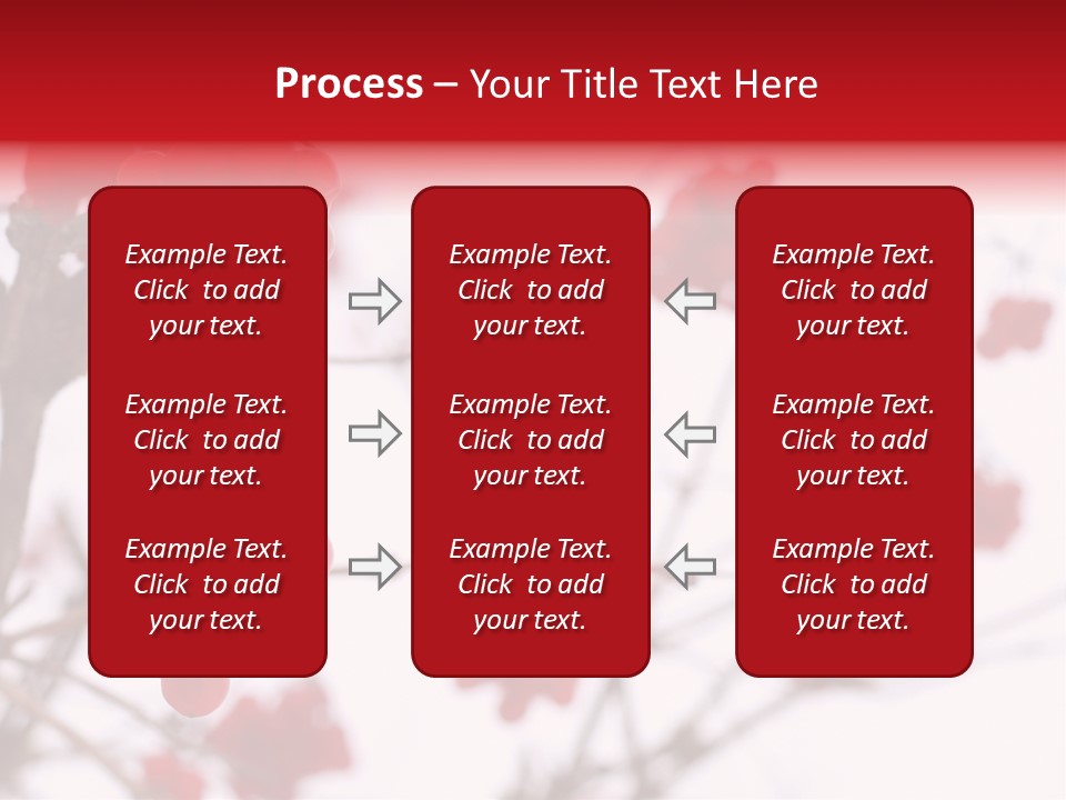 Close-Up Of Red Viburnum Berries Covered With Snow PowerPoint Template