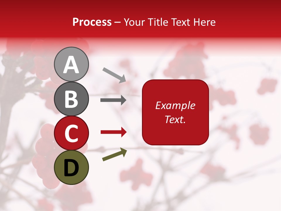 Close-Up Of Red Viburnum Berries Covered With Snow PowerPoint Template