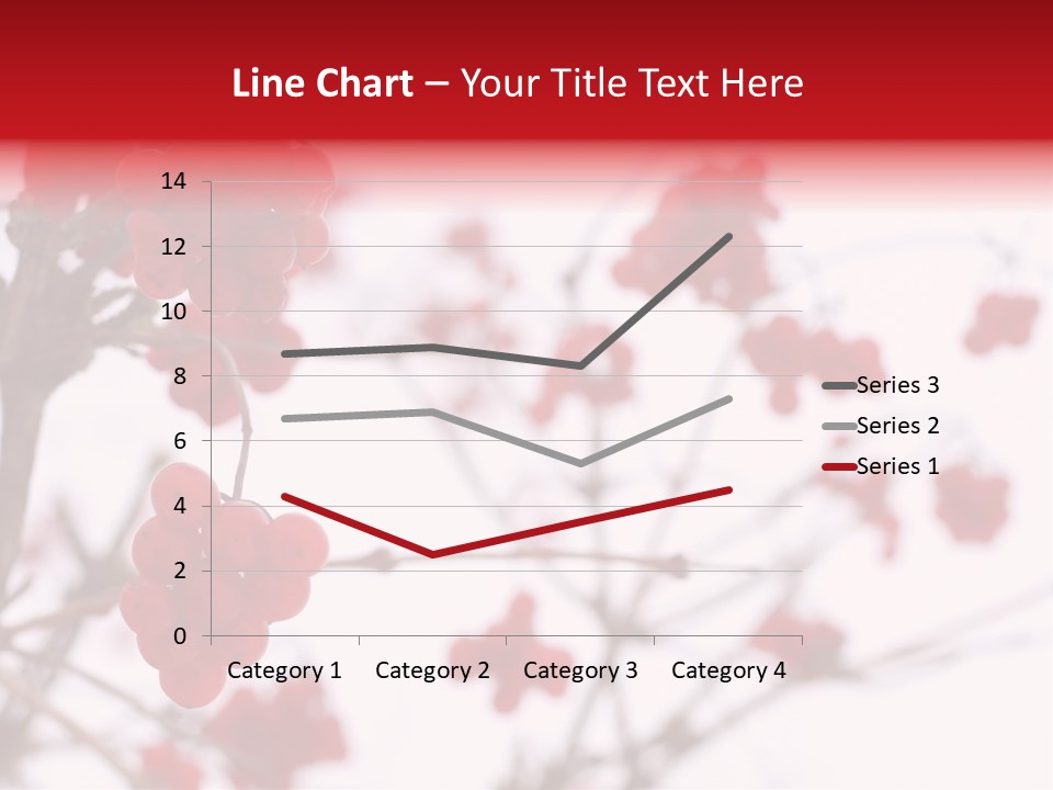 Close-Up Of Red Viburnum Berries Covered With Snow PowerPoint Template