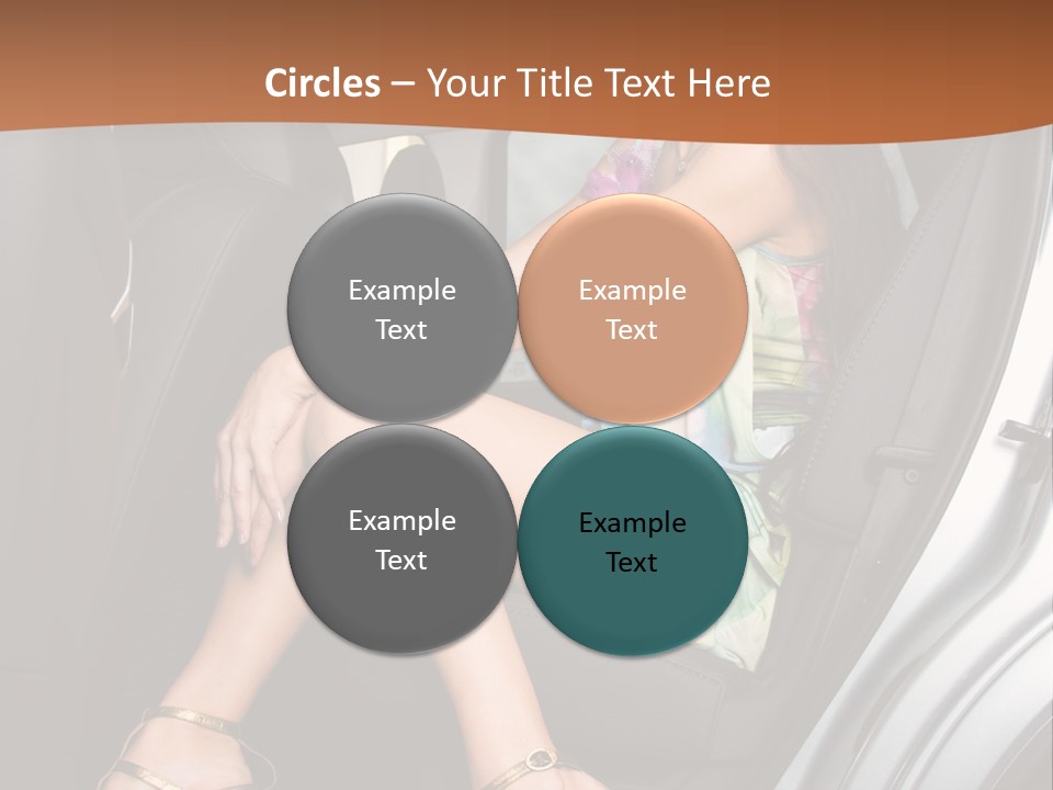 A Woman Sitting In The Back Seat Of A Car PowerPoint Template