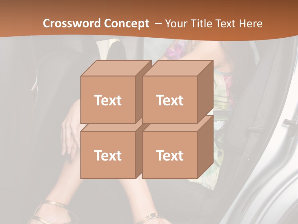 A Woman Sitting In The Back Seat Of A Car PowerPoint Template