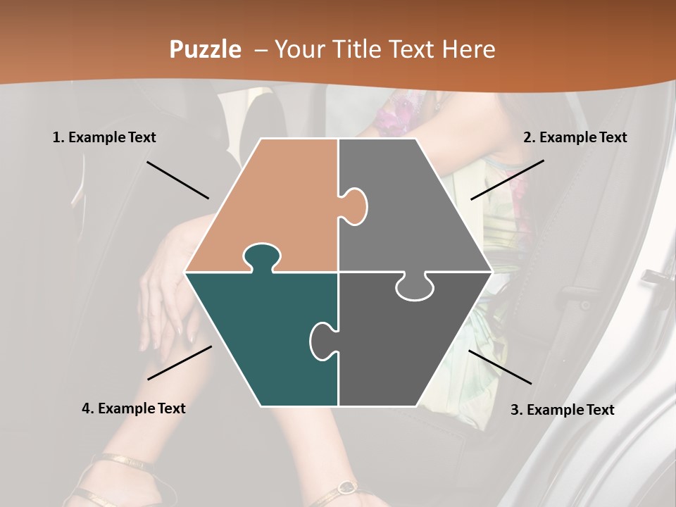 A Woman Sitting In The Back Seat Of A Car PowerPoint Template