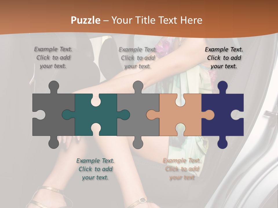 A Woman Sitting In The Back Seat Of A Car PowerPoint Template