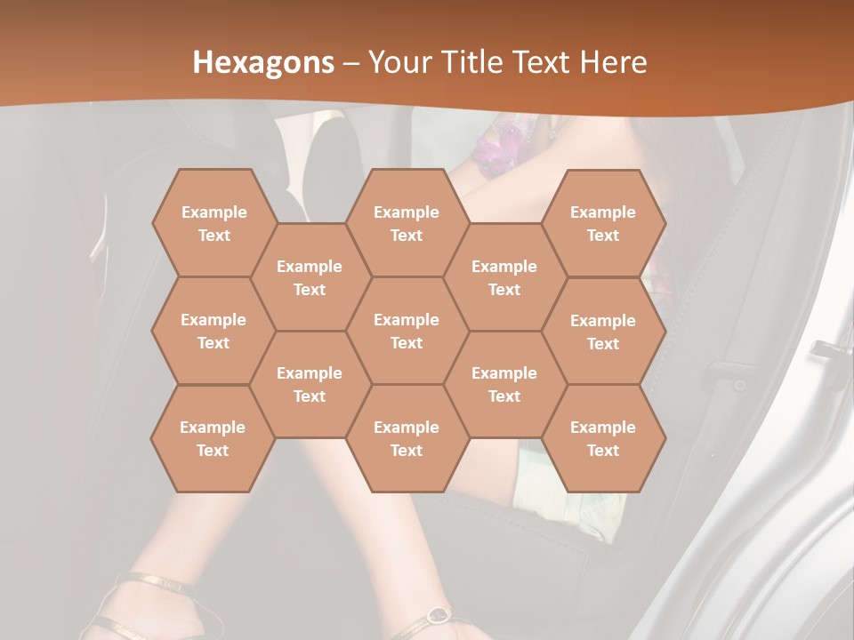 A Woman Sitting In The Back Seat Of A Car PowerPoint Template