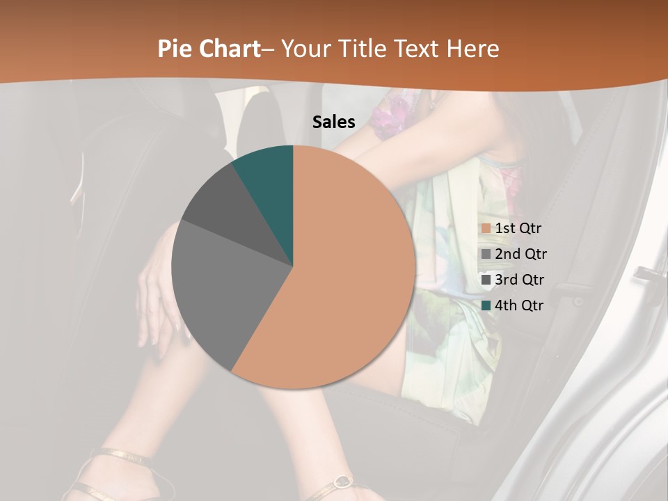 A Woman Sitting In The Back Seat Of A Car PowerPoint Template