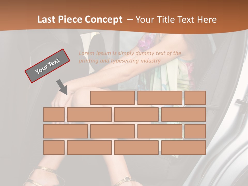 A Woman Sitting In The Back Seat Of A Car PowerPoint Template