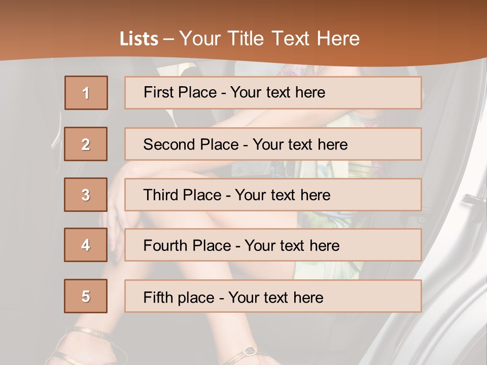 A Woman Sitting In The Back Seat Of A Car PowerPoint Template