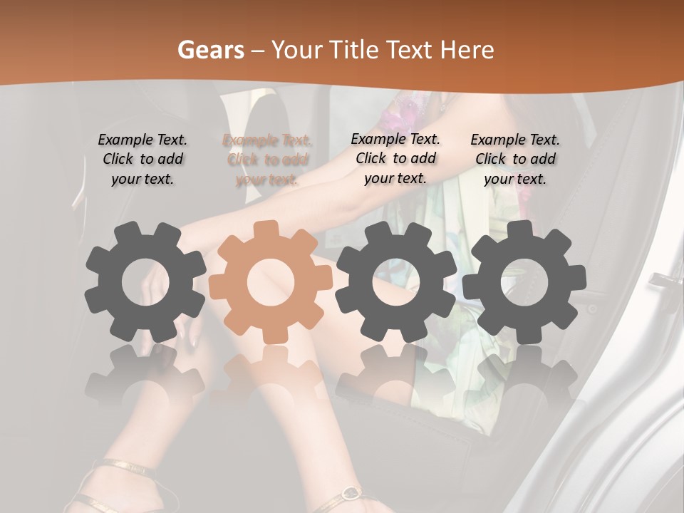 A Woman Sitting In The Back Seat Of A Car PowerPoint Template