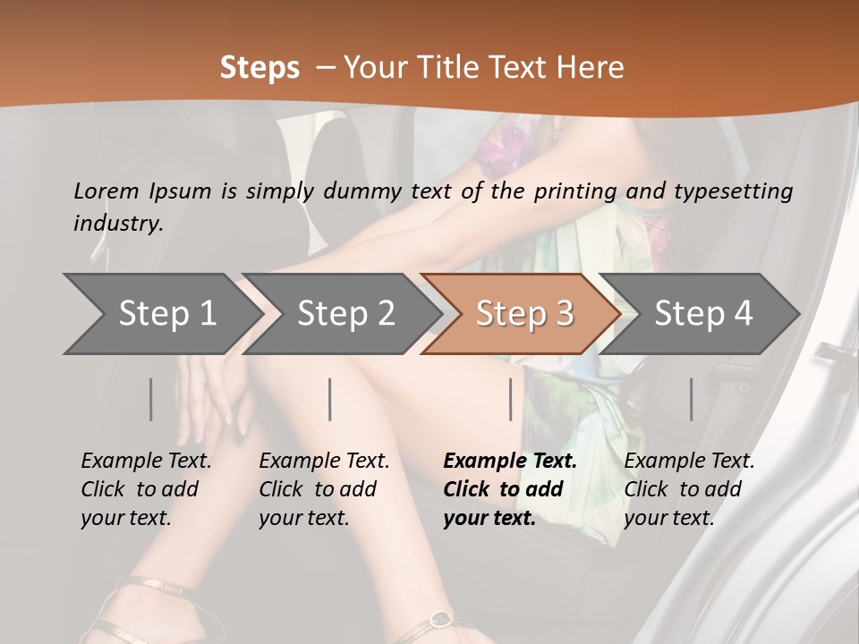 A Woman Sitting In The Back Seat Of A Car PowerPoint Template