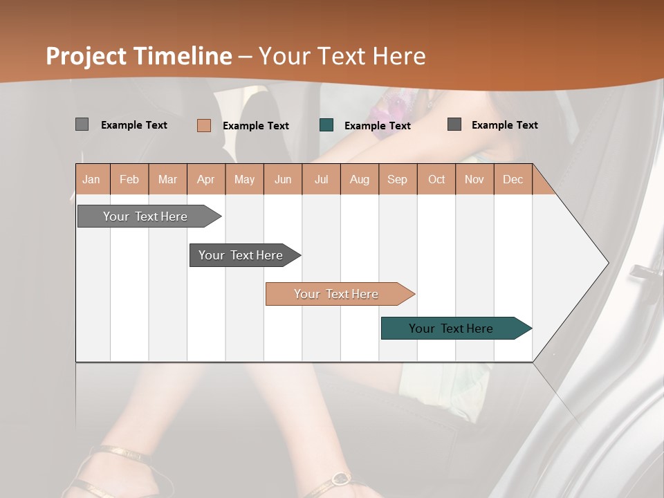 A Woman Sitting In The Back Seat Of A Car PowerPoint Template