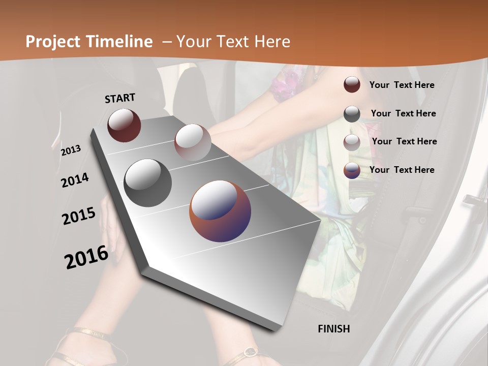 A Woman Sitting In The Back Seat Of A Car PowerPoint Template