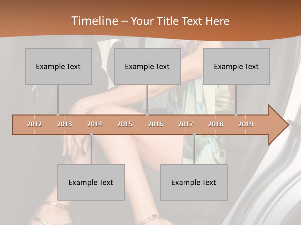 A Woman Sitting In The Back Seat Of A Car PowerPoint Template