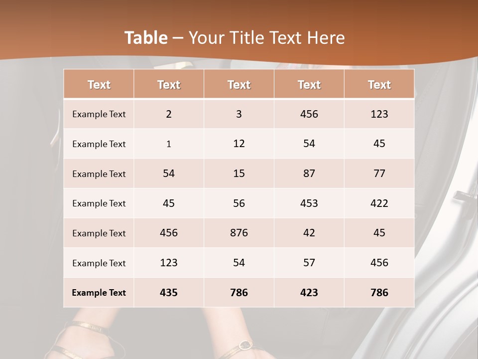 A Woman Sitting In The Back Seat Of A Car PowerPoint Template