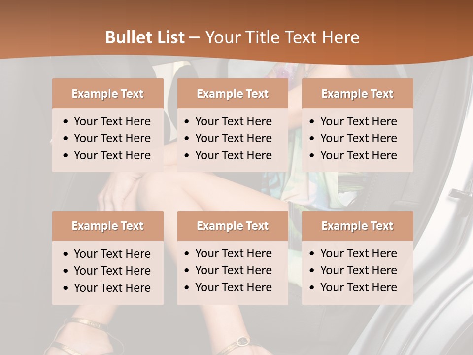 A Woman Sitting In The Back Seat Of A Car PowerPoint Template