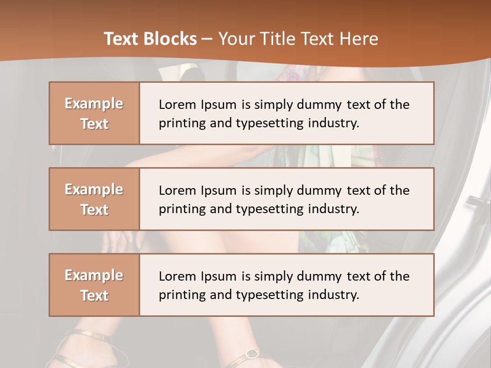 A Woman Sitting In The Back Seat Of A Car PowerPoint Template