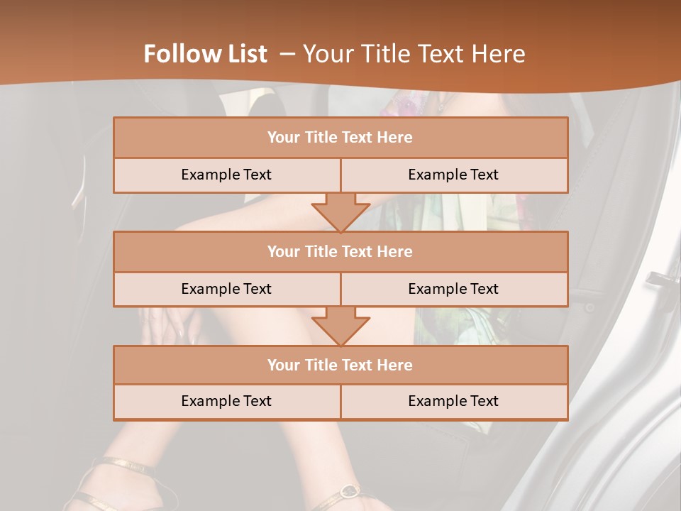 A Woman Sitting In The Back Seat Of A Car PowerPoint Template