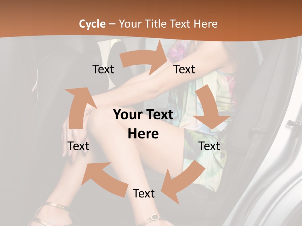 A Woman Sitting In The Back Seat Of A Car PowerPoint Template