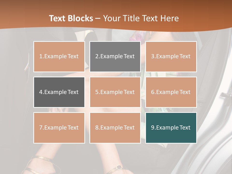 A Woman Sitting In The Back Seat Of A Car PowerPoint Template