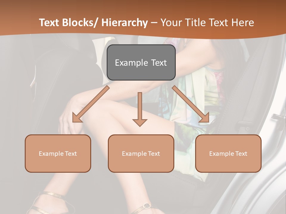 A Woman Sitting In The Back Seat Of A Car PowerPoint Template