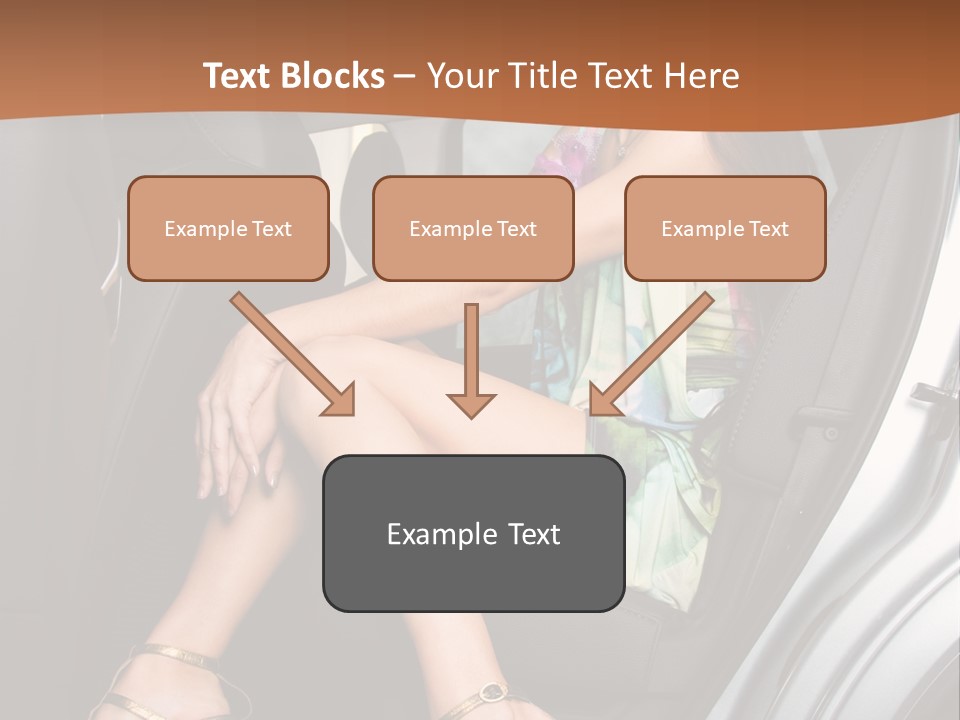A Woman Sitting In The Back Seat Of A Car PowerPoint Template