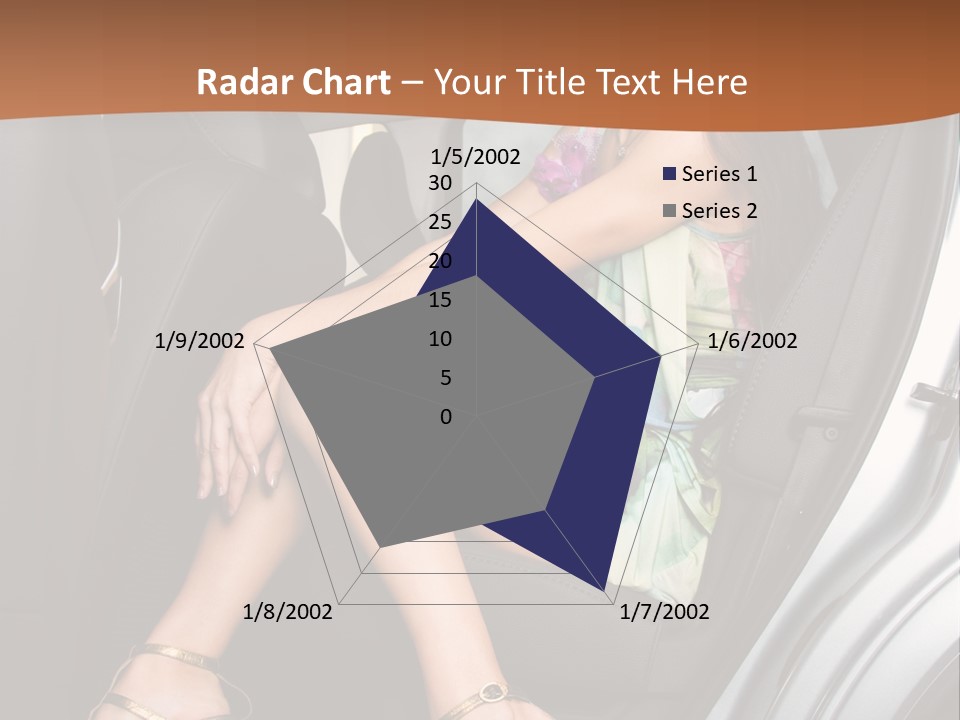 A Woman Sitting In The Back Seat Of A Car PowerPoint Template