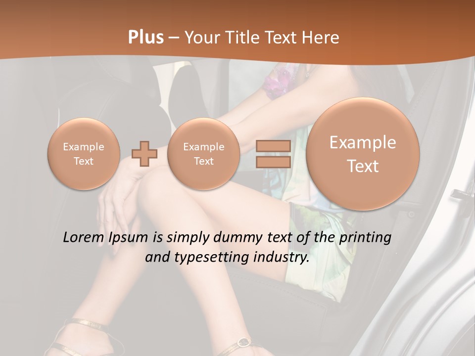 A Woman Sitting In The Back Seat Of A Car PowerPoint Template