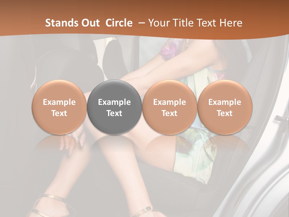 A Woman Sitting In The Back Seat Of A Car PowerPoint Template