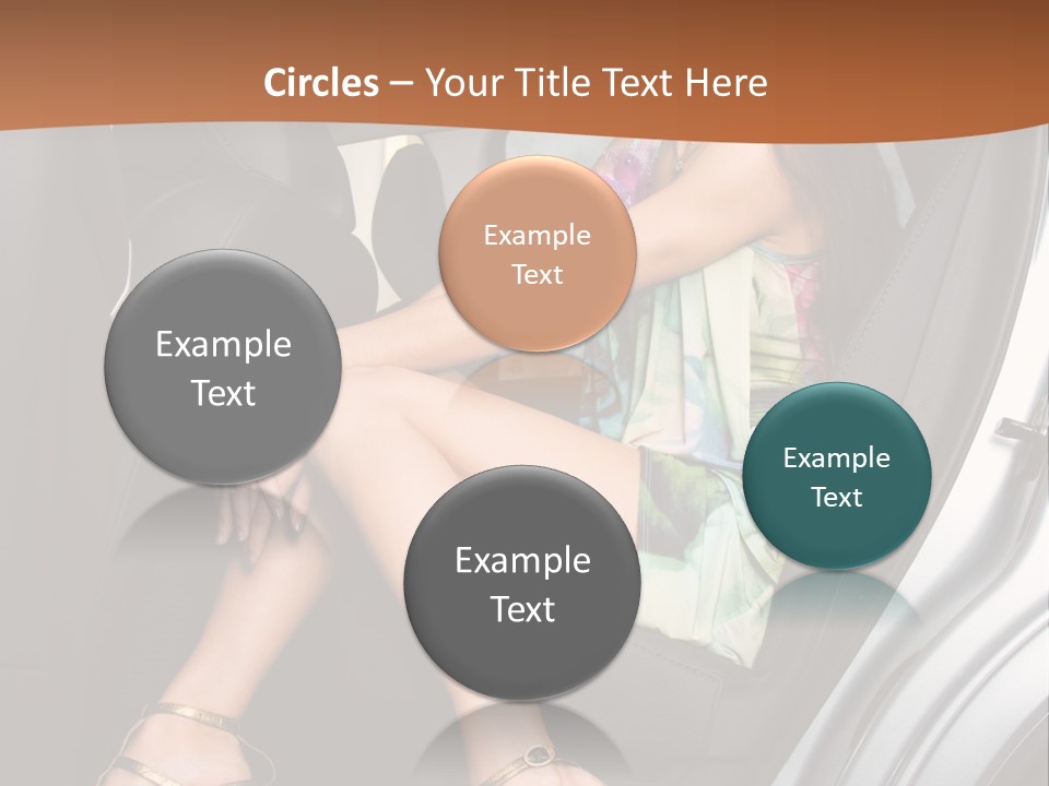 A Woman Sitting In The Back Seat Of A Car PowerPoint Template