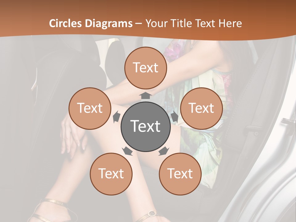 A Woman Sitting In The Back Seat Of A Car PowerPoint Template