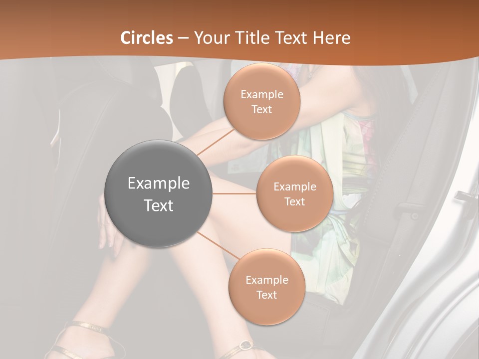 A Woman Sitting In The Back Seat Of A Car PowerPoint Template