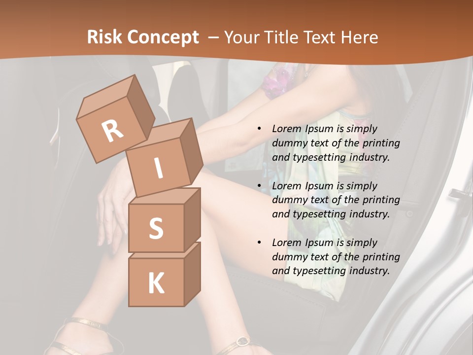 A Woman Sitting In The Back Seat Of A Car PowerPoint Template