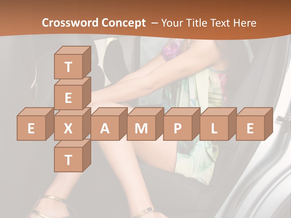 A Woman Sitting In The Back Seat Of A Car PowerPoint Template