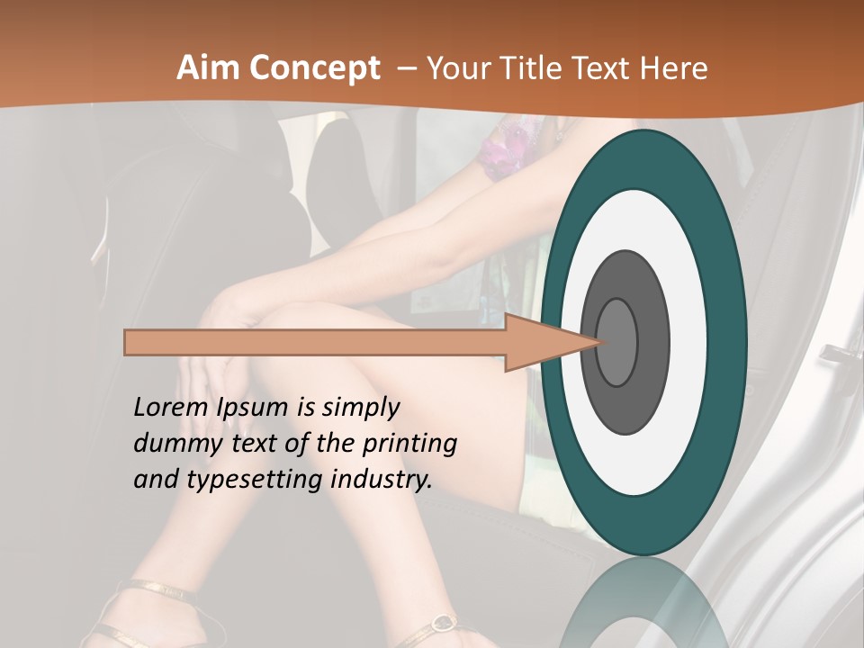 A Woman Sitting In The Back Seat Of A Car PowerPoint Template