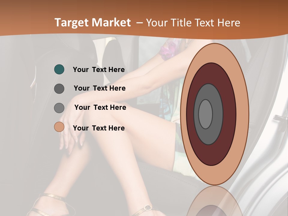 A Woman Sitting In The Back Seat Of A Car PowerPoint Template