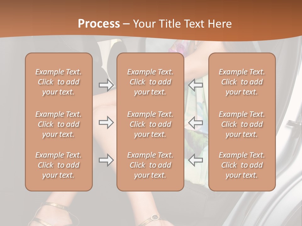 A Woman Sitting In The Back Seat Of A Car PowerPoint Template