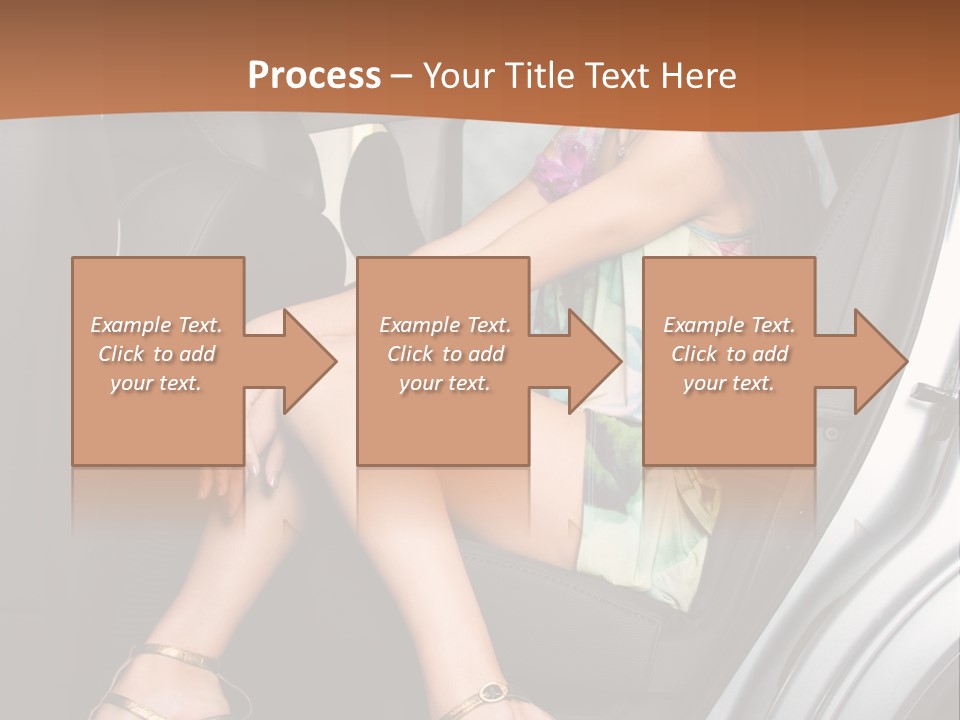 A Woman Sitting In The Back Seat Of A Car PowerPoint Template