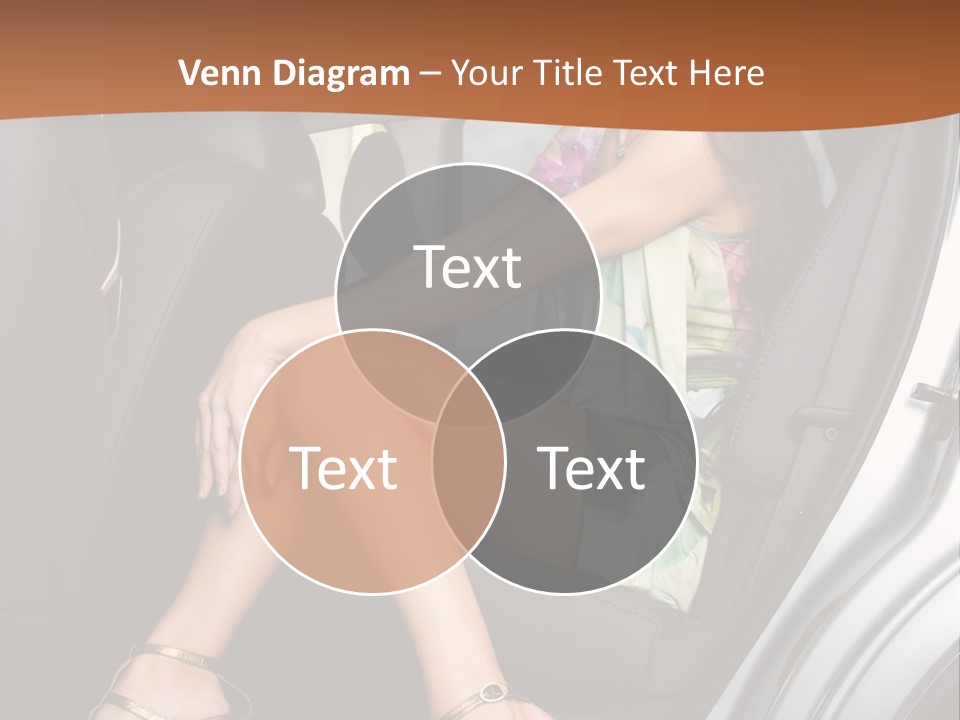 A Woman Sitting In The Back Seat Of A Car PowerPoint Template