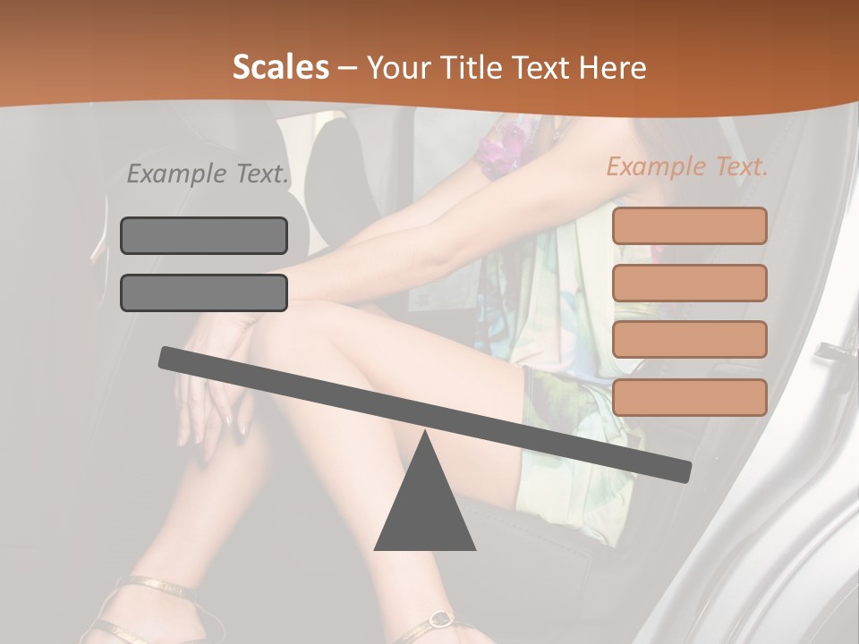 A Woman Sitting In The Back Seat Of A Car PowerPoint Template