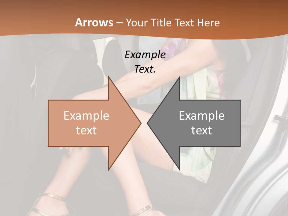 A Woman Sitting In The Back Seat Of A Car PowerPoint Template